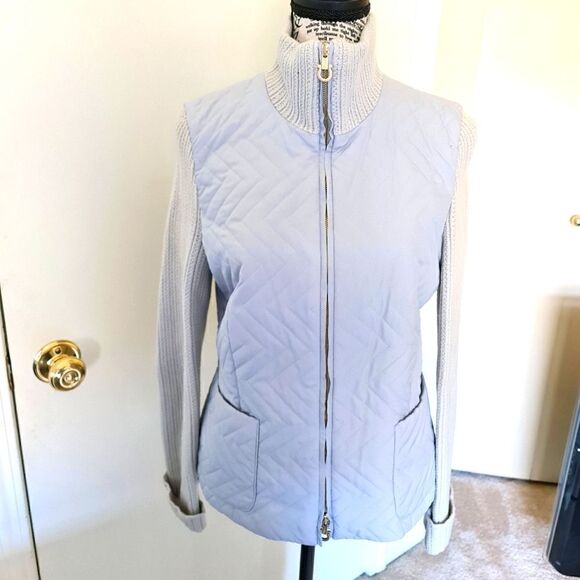 Salvatore Ferragamo Bomber Jacket Dusty Blue - Picture 1 of 13